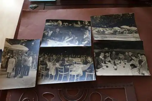 fünf alte Fotos Gartenfest 1944 Reserve Lazarett VI - Ort ? Generalarzt Dr. Zole