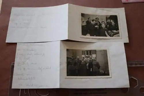 zwei alte Fotos - Gruppe Soldaten - 1941 