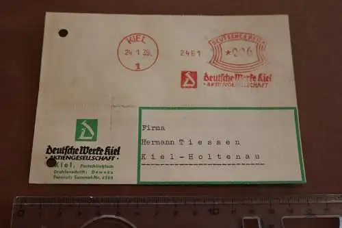 tolle alte Ganzsache  Deutsche Werke Kiel  AG  1935