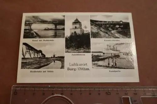 tolle alte Karte - Luftkurort Burg Dithmarschen  60-70er Jahre ??