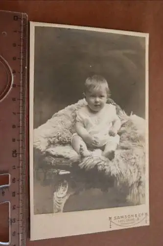 altes Kabinettfoto - Portrait Kleinkind - Karlsruhe 