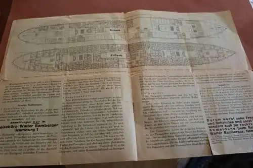 Programmheft ?? Fahrt deuts. Akademiker Mittelmeer 1928 - MS Monte Sarmiento 