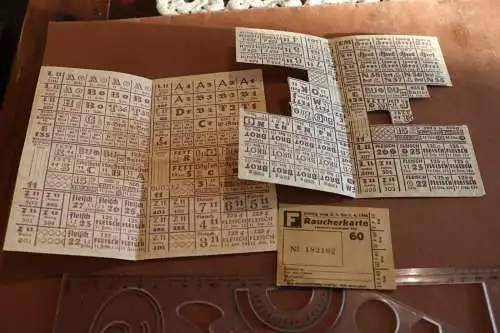 kleines Konvolut Lebensmittelkarten, Abschnitte