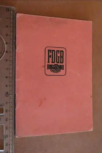 altes FDGB Mitgliedsbuch  1950