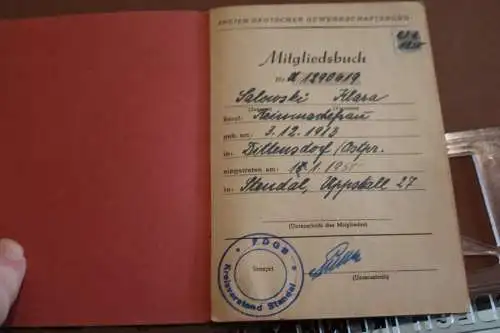 altes FDGB Mitgliedsbuch  1950