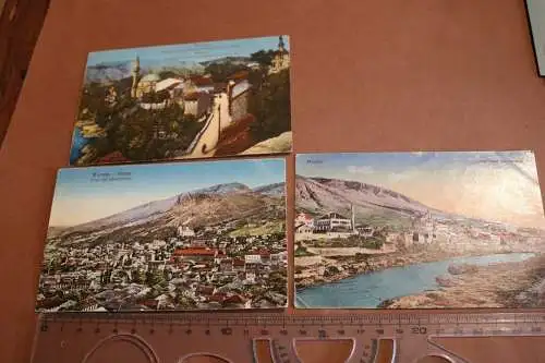 drei tolle alte Karten - Mostar Bosnien und Herzegowina deutsche Schrift 1910-2 