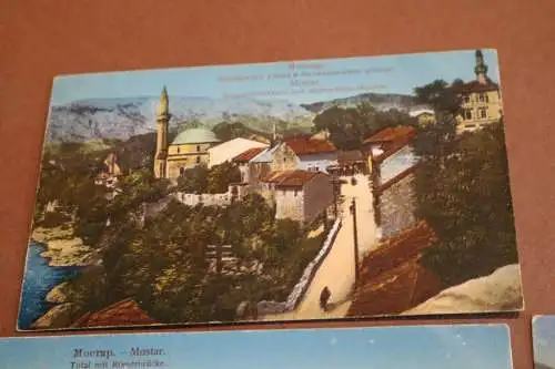 drei tolle alte Karten - Mostar Bosnien und Herzegowina deutsche Schrift 1910-2 