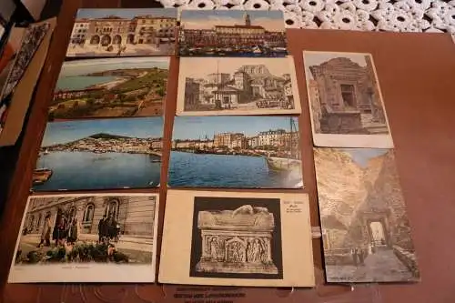zehn  tolle alte Karten - Split - Kroatien ,  1910-20