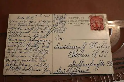 tolle alte Karte - Helsingborg Angfarjestationen Schweden 1920