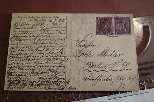 tolle alte Karte - Schwand - Allgäu 1922