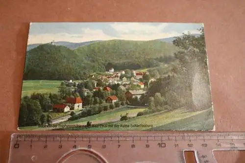tolle alte Karte - Bad Thal mit Ruine Scharfenburg  1920
