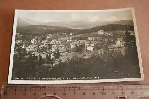 tolle alte Karte - Ober-Krummhübel Riesengebirge Niederschlesien 1923