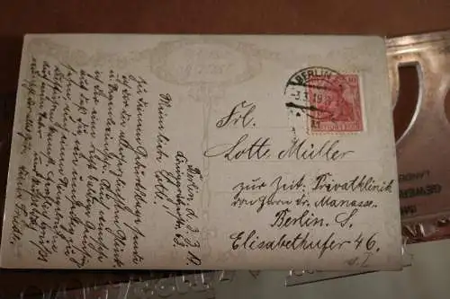 tolle alte Karte Wiener Kunst - Ringelringelreihen Tanz um eine Birke 1919