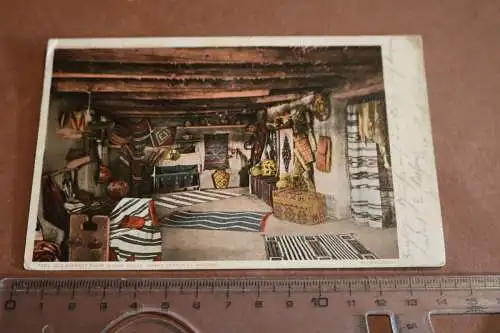 tolle alte Karte - Old blanket Room in Hopi House - Grand Canyon of Arizona 1908
