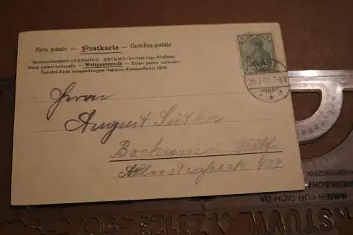 tolle alte Karte - Bad Juist -  Strand Ansicht  1907