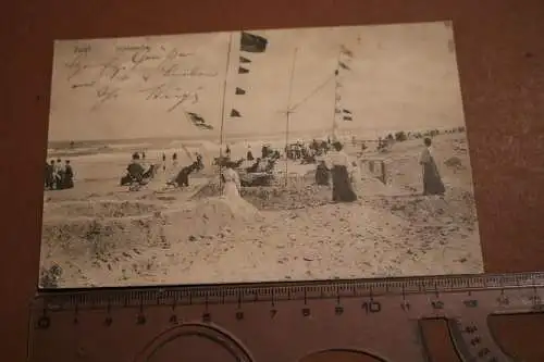 tolle alte Karte - Juist -  Strandpartie 1907 (2) 