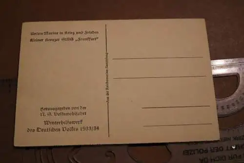 tolle alte Karte - kleiner Kreuzer SMS Frankfurt 