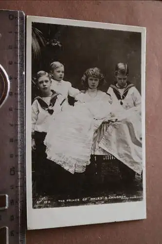 alte Fotokarte - Kinder des Prinz of Wales 