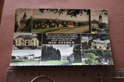 tolle alte Karte - Ansichten Bad Steben - 50-60er Jahre