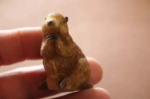 alte Figur  Murmeltier ?  Made in Italy -  Material ??? Resin ??? 