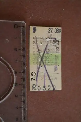 alte Fahrkarte -  Eilzugzuschlag -  Orte ??? 30-40er Jahre ???