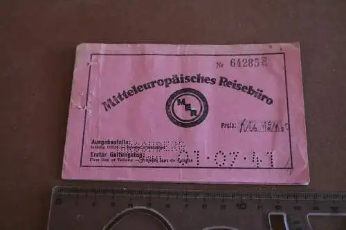 altes Heftchen Mitteleuropäisches Reisebüro , Abschnitte Fahrkarten 1941 (3)