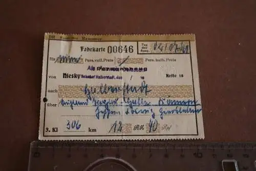 alte Fahrkarte - Niesky - Halberstadt ??   1941