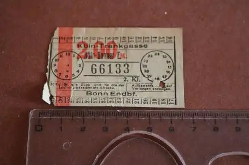 alte Fahrkarte -Köln Trankgasse - Köln-Bonner E.  - Alter ? (2)