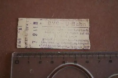 alte Fahrkarte -BVG Berlin  U-Bahn  30-40er Jahre  ???? (2)