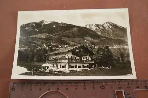 tolle alte Karte Bad Wiessee  Kurpension Frühlingsgarten  30-40er Jahre 