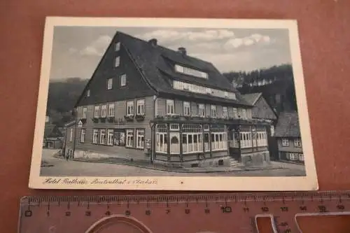 tolle alte Karte Hotel Rathaus - Lautenthal Oberharz 