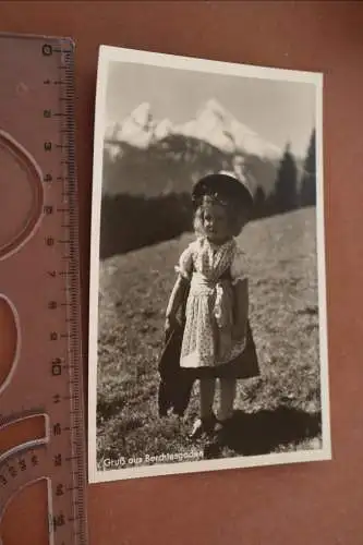 tolle alte Karte  kleines Mädel in Tracht - Berchtesgaden 