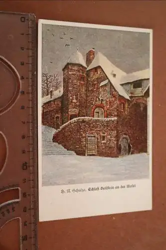  tolle alte Künstlerkarte - Schloss Beilstein an der Mosel - 1910-30 ?