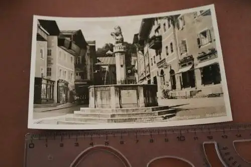 tolle alte Karte  Berchtesgaden Marktplatz mit Brunnen (2)