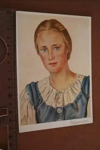  tolle alte Künstlerkarte - Willrich  - Ostpreußische Bauerntochter