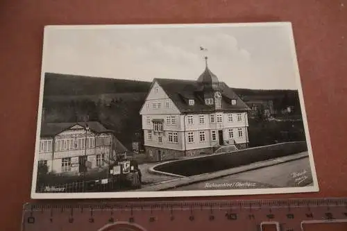 tolle alte Karte  Hahnenklee, Oberharz - Rathaus 