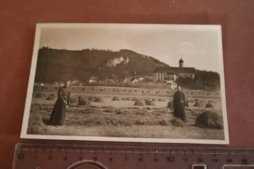 tolle alte Karte Kloster Beuron Heuernte  30er Jahre 