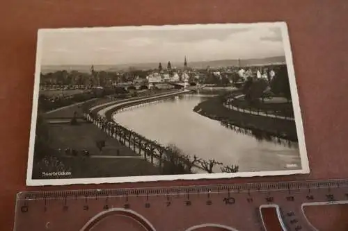 tolle alte Karte Ansicht Saarbrücken  1937