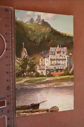 tolle alte Karte - Hotel Adler  an der Mosel 1924