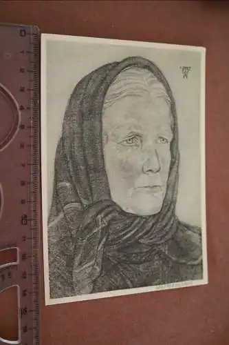  tolle alte Künstlerkarte - Willrich   Altbäuerin aus Württemberg