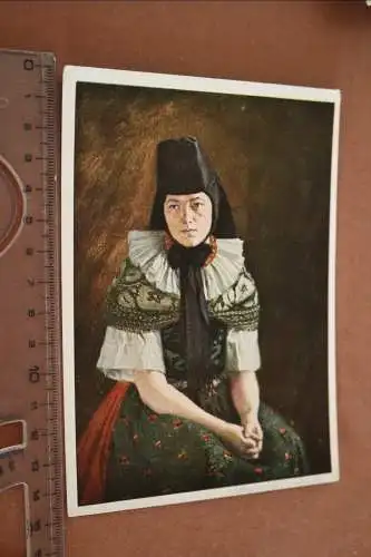 tolle alte Künstlerkarte - Willrich - Mädchen  in Tracht aus Lindhorst 