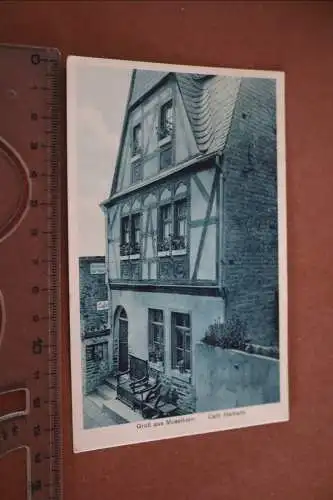 tolle alte Karte  Gruß aus Moselkern - Café  Helbach 