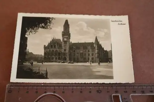 tolle alte Karte Saarbrücken - Rathaus  30-40er (2)