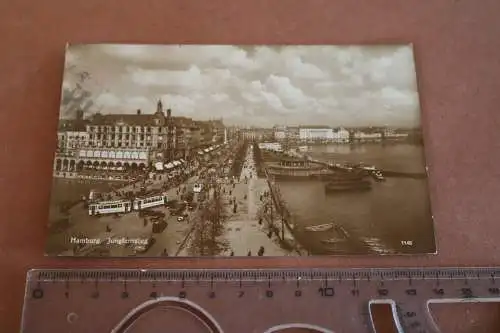 tolle alte Karte Hamburg Jungfernstieg 1930
