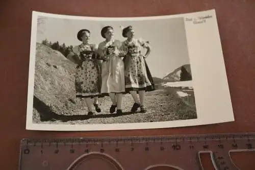tolle alte Karte  Reit im Winkel - drei hübsche Mädels in Tracht 