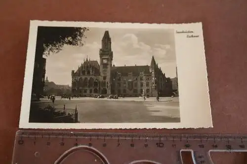 tolle alte Karte Saarbrücken - Rathaus  30-40er