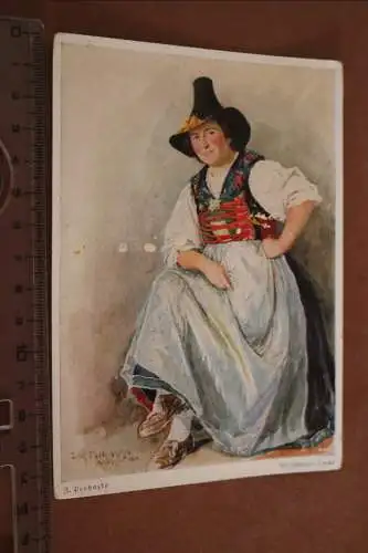  tolle alte Künstlerkarte - Prohazka - Alt-Zillertaler Tracht - 1920-40 ??