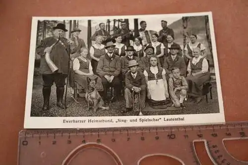 tolle alte Karte Ewerharzer Heimatbund Sing- und Spielschar Lautenthal 