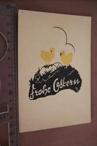 tolle alte Karte Grusskarte - Frohe Ostern -  50er Jahre ?? 