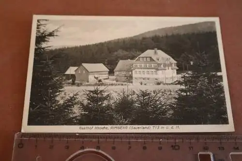 tolle alte Karte Gasthof Knoche - Rimberg Sauerland  30er Jahre